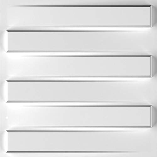 Art3d 19.7"x19.7" (Pack Of 12) Wall Panel 3D Rectangle, White