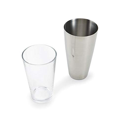 Houdini Boston Cocktail Shaker, 24 Ounce, Stainless Steel/Glass