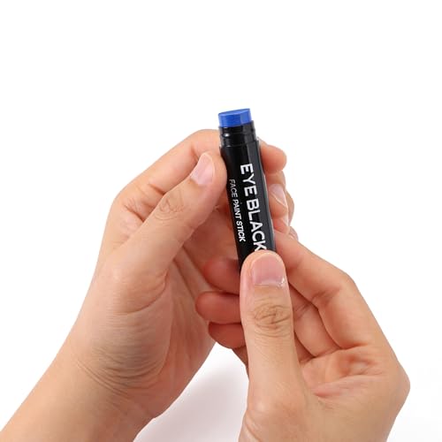CCbeauty Blue Glitter Eye Black Stick for Baseball Football Softball Lacrosse Sport Accessories, Anti-Glare Eyeblack, Wate...