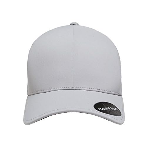 Flexfit Men's Delta Seamless Baseball Cap, Silver, Large-X-Large