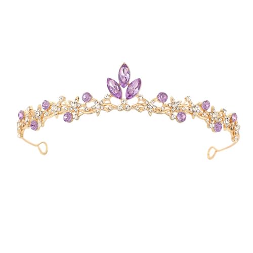 Rannyrena Gold Wedding Crystal Tiaras and Crowns for Women Rhinestone Bridal Queen Crown Princess Headpiece Hair Accessori...
