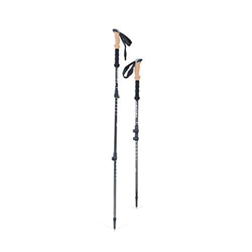 Kegoba Alpenstocks Trekking Poles -100 Percent Carbon Fiber,Lightweight Malleable and Strong with Cork Grip Quickly Flip-L...