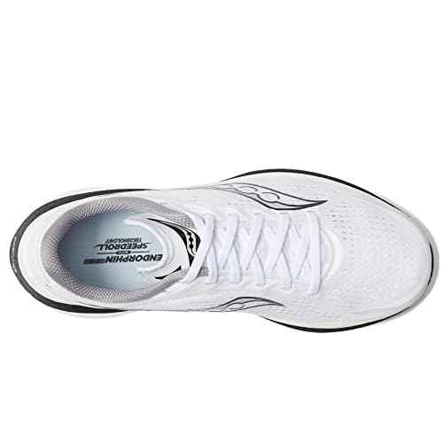 Saucony Women's Speed 3 Sneaker, White/Black, 5.5