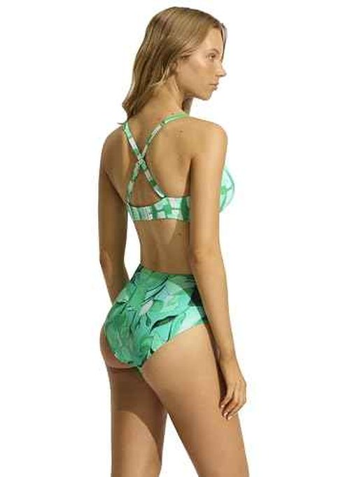 Seafolly Women's Standard DD Cup Fixed Triangle Bikini Top Swimsuit, SecretGarden Jade