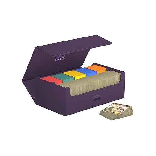 Ultimate Guard Arkhive 800+, Deck Case for 800 Double-Sleeved TCG Cards, Purple, Compatible with Boulders, Magnetic Closure & Microfiber Inner Lining