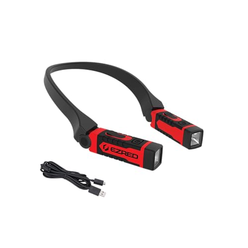 EZRED ANYWEAR Rechargeable Neck Light for Hands-Free Lighting - NK15, Perfect Light for Mechanics, Camping, Hunting, DIY P...