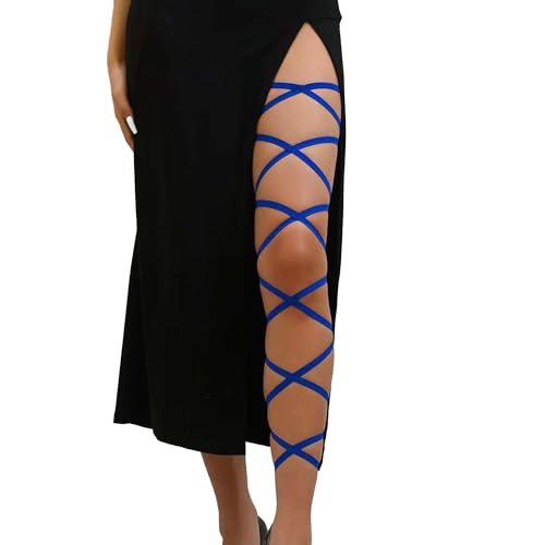 Mluiov Leg Wraps Rave 2 PCS Elastic Thigh Wrap Strap Concert Festival Costume Goth Steampunk Sexy Accessories for Women