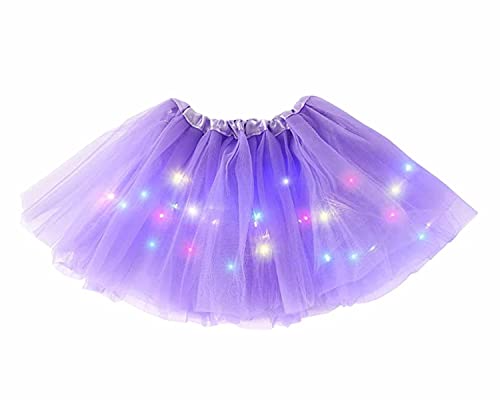 Women's LED Tutu Skirts Layered Ballet Dance Tulle Skirt Light Up Skirts for Party Costume