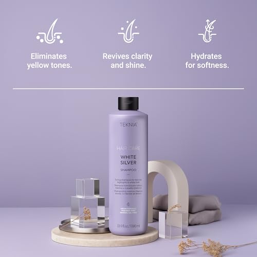 LAKM? Teknia White Silver Shampoo, Toning Shampoo for Blondes and Bleached Hair