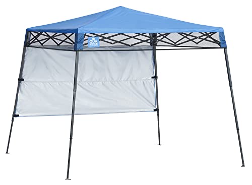 Quik Shade Go Hybrid 6' x 6' Sun Protection Pop-Up Compact and Lightweight 7' x 7' Base Slant Leg Backpack Canopy, Regatta...
