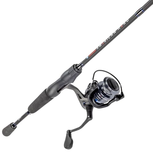 Lew’s American Hero Spinning Reel and Fishing Rod Combo, Fast Action IM6 Graphite Rod, 4+1 Bearings, 6.2:1 Gear Ratio, Spe...