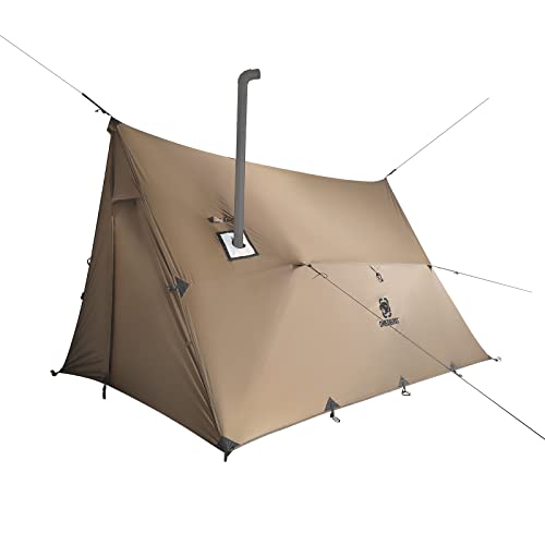 OneTigris ROCDOMUS Hot Tent with Stove Jack, 3000mm Waterproof, Versatile Lightweight Hammock Tent for Camping, Hiking, Ba...