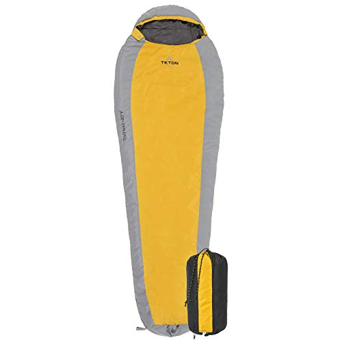 Teton 20F and 5F Degree Sleeping Bag; Lightweight, Warm Weather Mummy Sleeping Bags for Adults and Kids, Camping, Backpack...