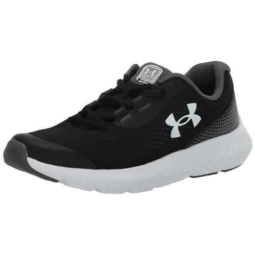 Under Armour Girls' Pre School Scramjet 6 Alternate Lace, (001) Black/Castlerock/White, 2, US