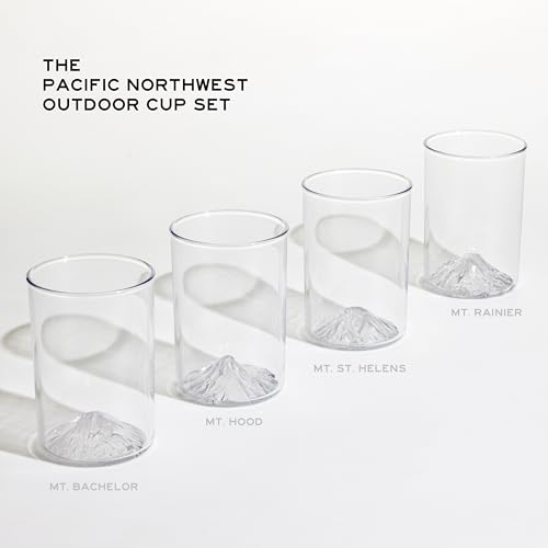 North Drinkware Pacific Northwest Mountain Outdoor Cup Set, 4pc.