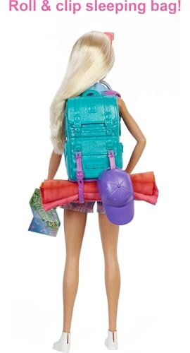 Barbie Doll and Accessories, It Takes Two “Malibu” Camping Doll with Pet Puppy and 10+ Accessories