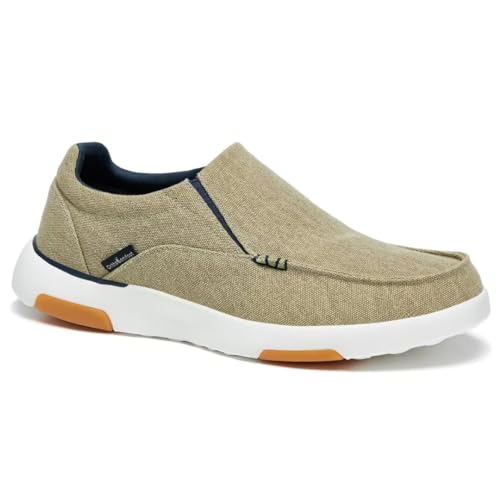 OrthoComfoot Men's Orthopedic Comfortable Slip-On Shoes with Arch Support, Orthotic Loafers for Plantar Fasciitis, Canvas ...