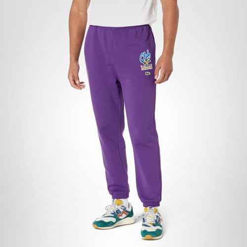Lacoste Men's Club Graphic Jogger Sweatpants, ACAI, X-Small