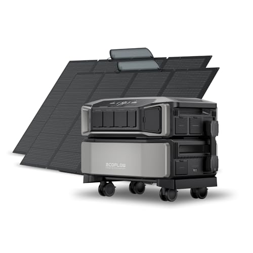 EF ECOFLOW Power Station 6144Wh DELTA Pro Ultra with 2x400W Portable Panel, 120/240V 7200W AC Output, Portable Generator f...