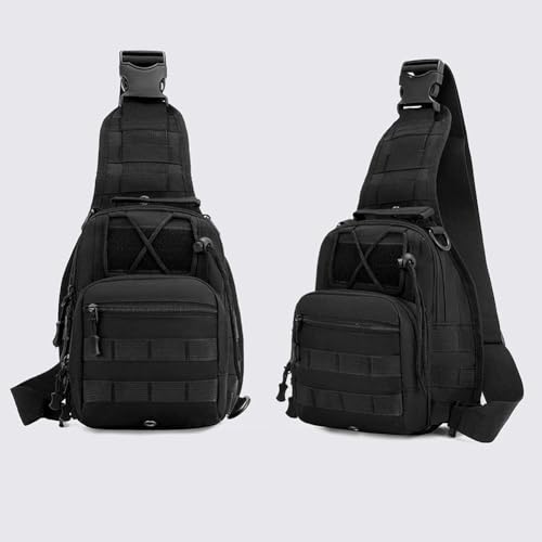 Viriber Tactical Backpack, Waterproof Military Cross-body Molle Sling Shoulder Backpack Chest Bag for Outdoor Every Day Ca...