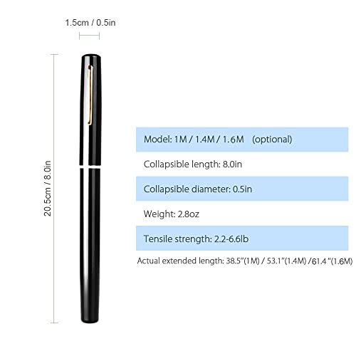 doorslay Pen Fishing Rod Kit Mini Fishing Pole Pocket Pen Rod Set Fishing Rod Pen Portable Telescopic Fishing Rod with Spi...