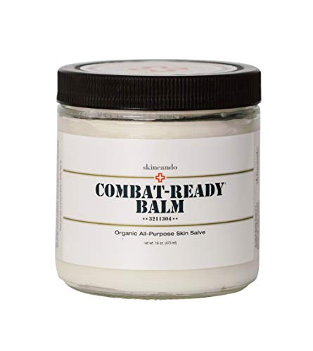 Combat Ready Skin Balm 8oz by Skincando – All Natural - Intensive Moisturizer – Skin Cream - Organic ingredients – Apricot...