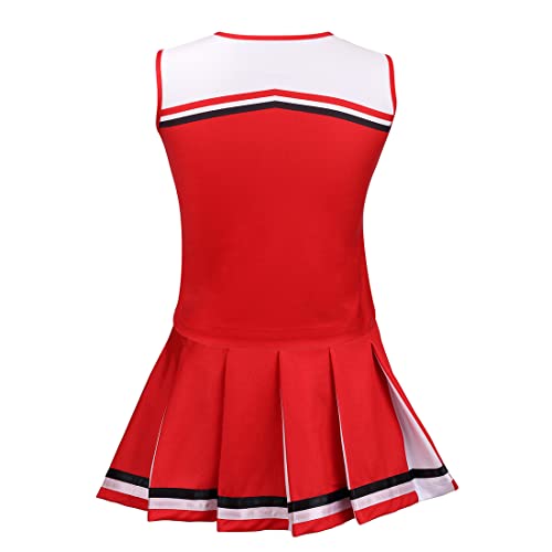 yolsun Cheerleader Costume for Girls Cheerleading Kids Dress up Halloween Cute Uniform High School Cheer leader Outfit