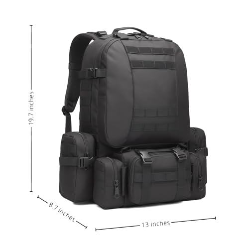 Fortune Edge Military Tactical Backpack for Men 60L Waterproof Bug Out Bag Survival Rucksack Go Bag Emergency Molle System...