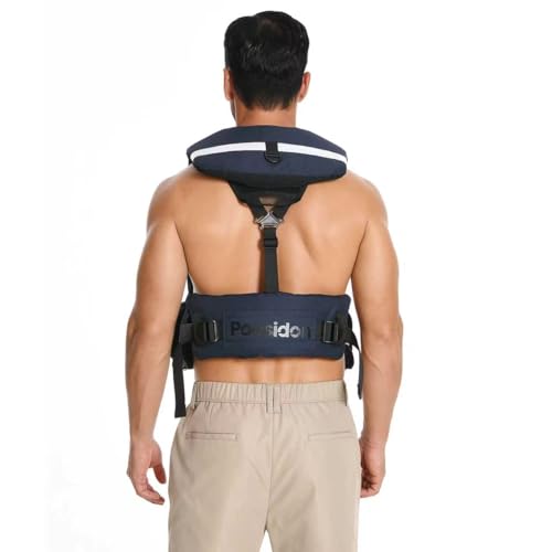 Poesidon Adjustable Lightweight Breathable Water Safety Life Jacket | Classic Unisex Design | Multi-Functional Dual Storag...