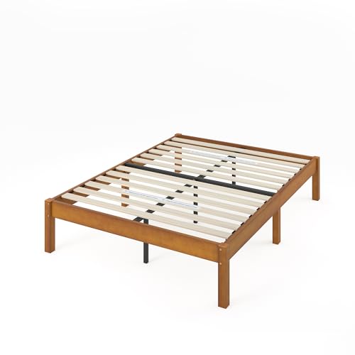 ZINUS Ellie 14 Inch Queen Bamboo Platform Bed Frame, Wood Slat Support, No Box Spring Needed, Easy Assembly, Brown