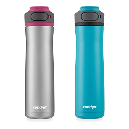 Contigo Cortland Chill 2.0 Vacuum-Insulated Stainless Steel Water Bottle Spill-Proof Lid Preserves Temperature for Hours 2...