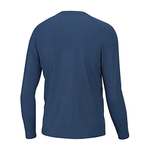 HUK Mens Waypoint Long Sleeve Shirt, Performance Fishing Tee for Men