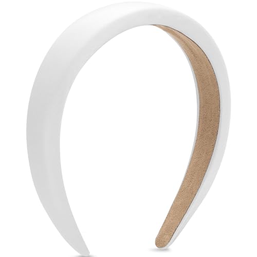 WantGor Padded Headband for Women, Wide Sponge HeadBands Plain Solid Hair Band Hoops Vintage Yoga Head Bands Fashion Elast...
