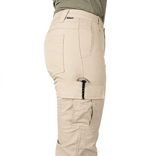 LAPG Women's Gear Stretch Tactical Pants, Low Rise, Slim Fit, 7-Pocket Durable Flex Cargo Outdoor, Hiking & Work Pants