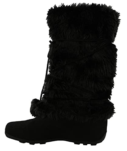 EZGD Blossom Talia-Hi Women Ladies Mukluk Faux Fur Mid Calf Warm Winter Snow Boots