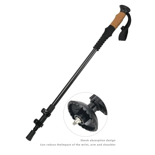 2-Pieces 3K 100% Carbon Fiber Trekking Poles Ultra Strong Lightweight Collapsible Hiking Poles with Cork and EVA Foam Grip...