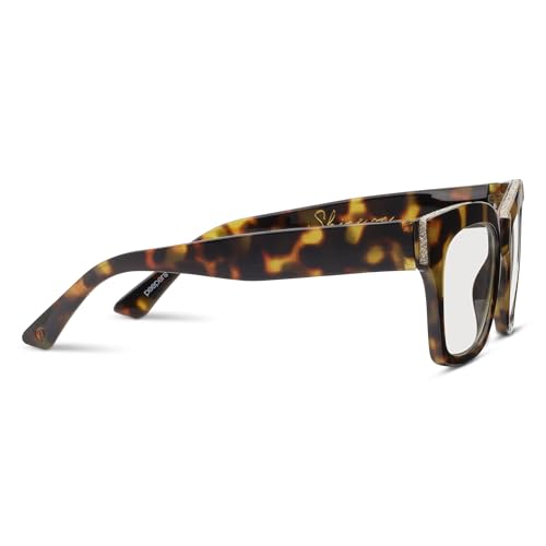 Peepers by PeeperSpecs Women's Shine On Square Blue Light Blocking Reading Glasses