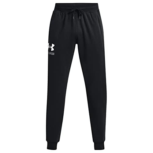 Under Armour Men's UA Rival Fleece Graphic Joggers 1373411 (Large, Black/Steel-001)