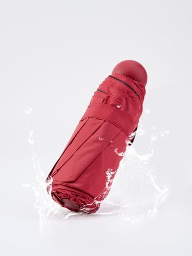 Compact Travel Umbrella - 7.5 in Folded, Lightweight Pocket Size with Case