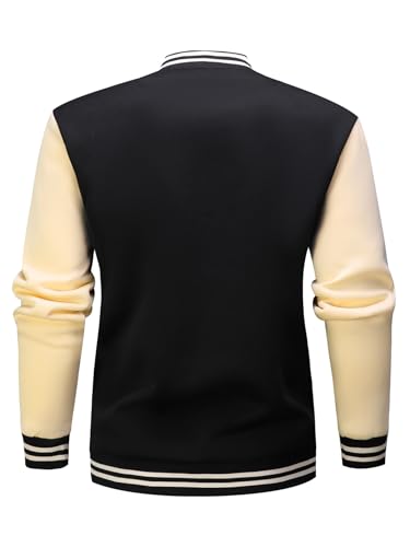 Men's Autumn/Winter Long-Sleeved Pocket Jacket Baseball Jacket Classic Color Block Fashion Casual Outdoor Sports Top