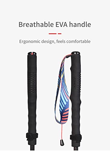 AONIJIE Trekking Poles -2 Ultralight Collapsible Carbon Fiber Hiking Poles with Anti-Shock and Quick Lock System, Folding ...