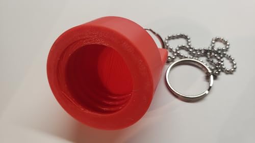 Hart's Hearth & Homestead Propane OPD Red, Blue, or Black Threaded Dust Cap with SS Chain Tether, 2 Year Warranty, fits 20...