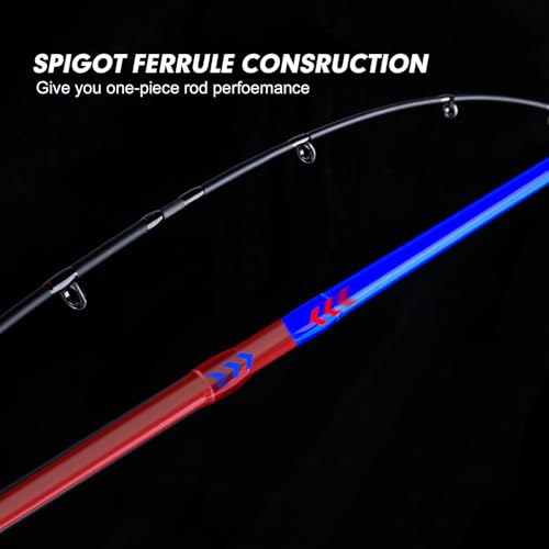 Goture Travel Fishing Rods with Case, 4 Piece Fishing Rod, Casting/Spinning Rod, 24T Carbon Fiber Quality Fishing Pole for...
