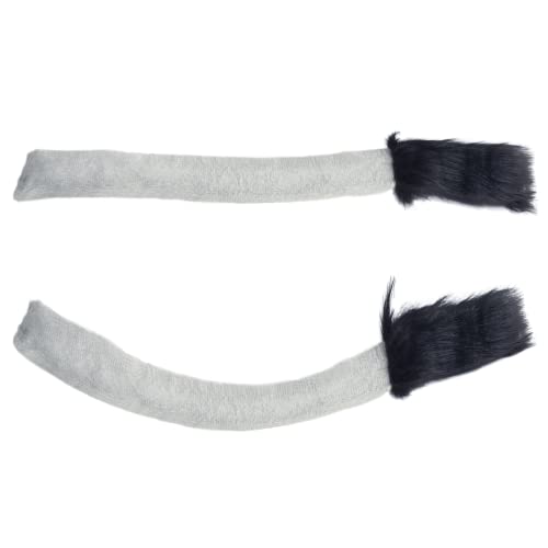 Donkey Costume Accessory Set- Donkey Ears Headband Tail Nose and BowTie, Animal Props Halloween Cosplay Kit (4 Pieces)