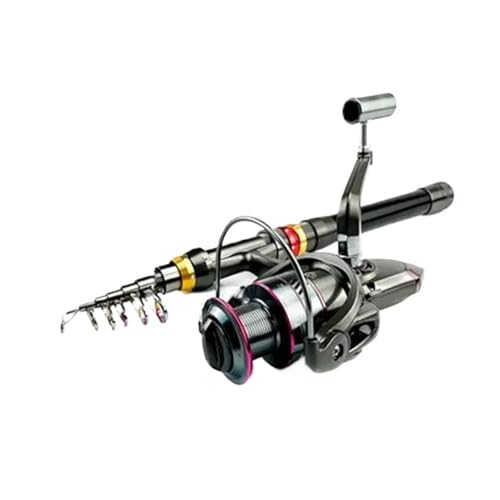 Fishing Rod 1.8-3.6m Carbon Fiber Pattern Fishing Rod and Reel Combo Super Hard Telescopic Fishing Pole Spinning Reel Kit ...