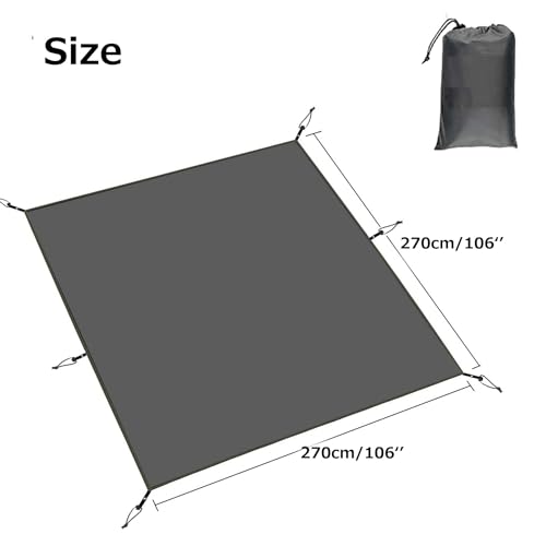 Farfly Tent Footprint Waterproof PU 3000 Easy Set up Heavy Duty Ultralight Tent Footprint for Camping,Hiking, Backpacking,...