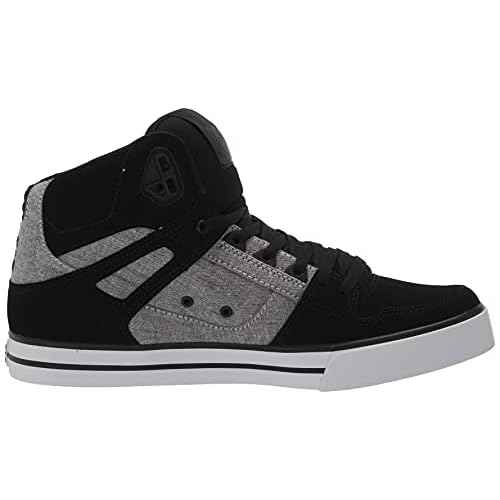 DC mens Pure High-top Wc Skate Shoe, Black/Battleship/Armor, 8.5 US