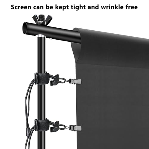 HYJ-INC Photography Umbrella Lighting Kit With 85w Led bulb,Muslin Backdrop (White Black), Backdrop, Clips Clamp,8.5*10ft ...
