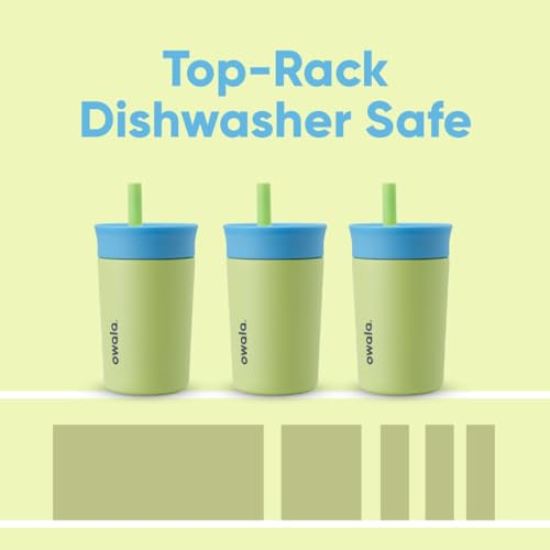 Owala Kids Insulation Stainless Steel Tumbler with Spill Resistant Flexible Straw, Easy to Clean, Kids Water Bottle, Great...
