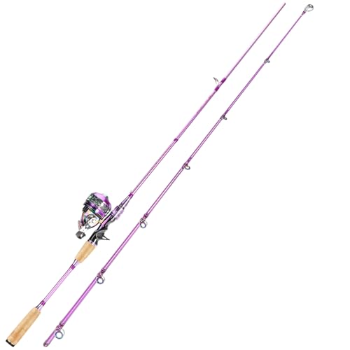 Sougayilang Spincast Fishing Rod Reel Combo,2 Pieces Medium Heavy Pole with Super Smooth Reel Trouble-Free Push-Button Bai...